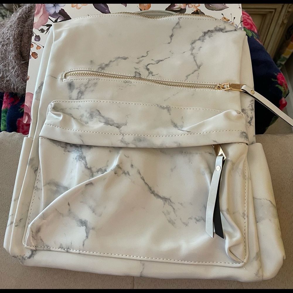 Marble Pattern Women's Backpack - Picture 2 of 6
